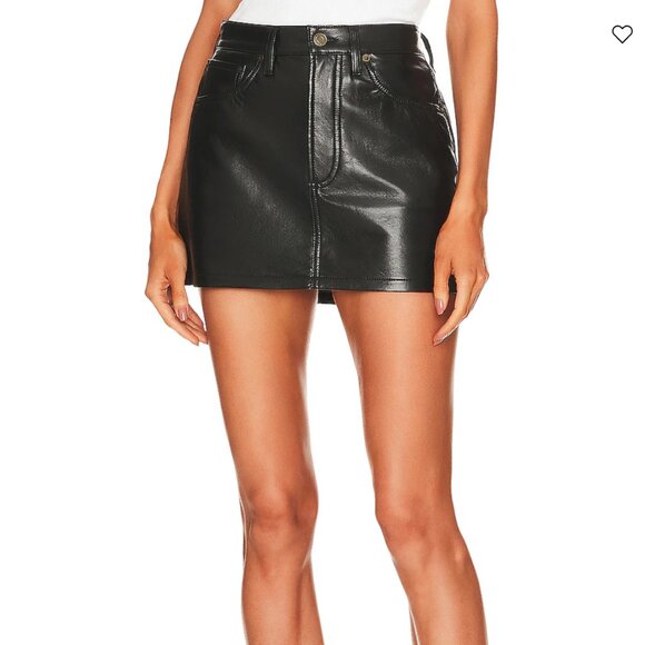 BNWT Leather Liv Mini Skirt AGOLDE - Picture 1 of 4